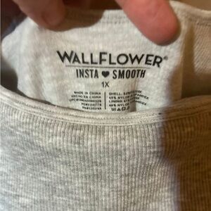 Wallflower Light Gray Ribbed Knit Top